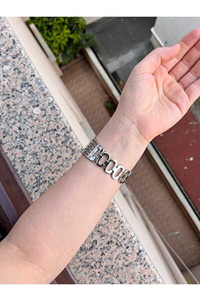 CLUPPOLOON Women's Wristwatch Handcuffs Stoned Rib Model