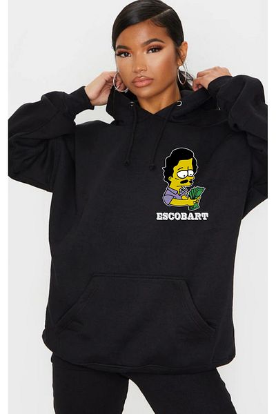 Teknik ESCOBART Black Hooded Sweatshirt