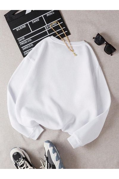 MOONBULL Unisex Chicago USA Φούτερ με στάμπα μεγάλου μεγέθους
