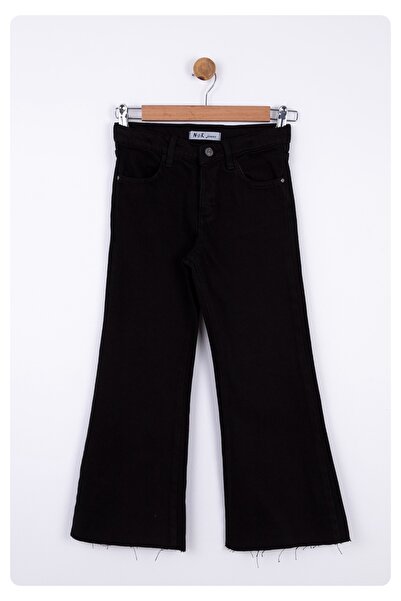 nk kids LIMI girl cocuk wide leg linen trousers