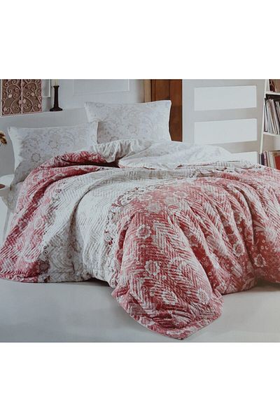 Kristal Set cuvertură de pilota matlasată dublă Ranforce Ilter Dusty Rose