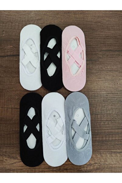 erceys Детски антиплъзгащи чорапи за йога, 6 чифта, памук