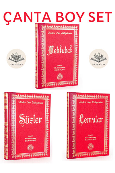 Envar Neşriyat Mektubat / Sözler / Lem'alar Risalei Nur Tercümesi Çanta Boy S...