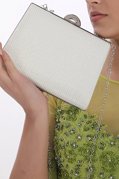 womenacs Pearl Color Chupra Evening Dress Portfolio Clutch Women's Bag New Season