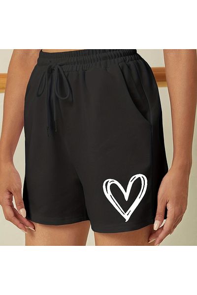 BEGRİFF Unisex σορτς με στάμπα καρδιάς