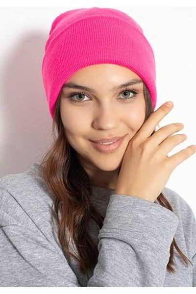 Boldy Classic Sports Beret Knitwear Beret Unisex Non-Embroidery Beret Plain Beret Unisex Beret Plain Classic Beret Fuchsia