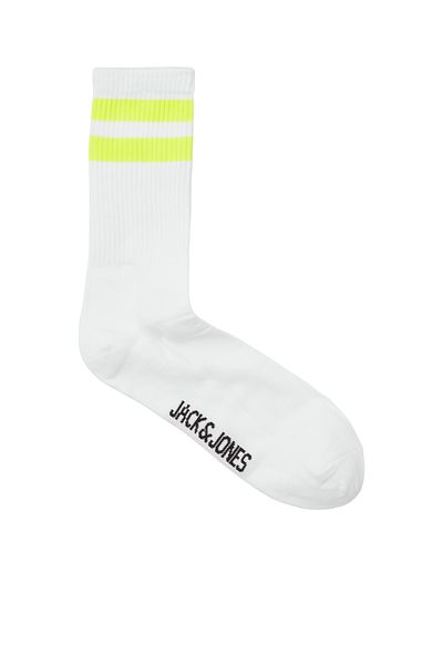 Jack & Jones Тенис чорапи Jack Jones Jaceli Stripes, 5 чифта, мъжки, бели, 12251427-01