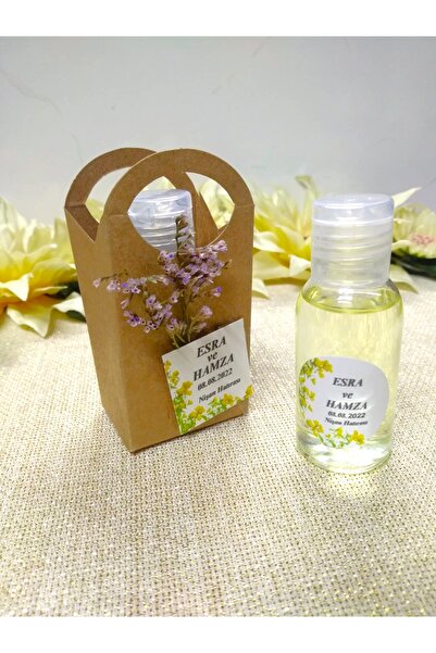 Murat Süs Beyaz Çiçekli Kutularda 80° Limon Kolonyası 50 Adet Nikah Şekeri