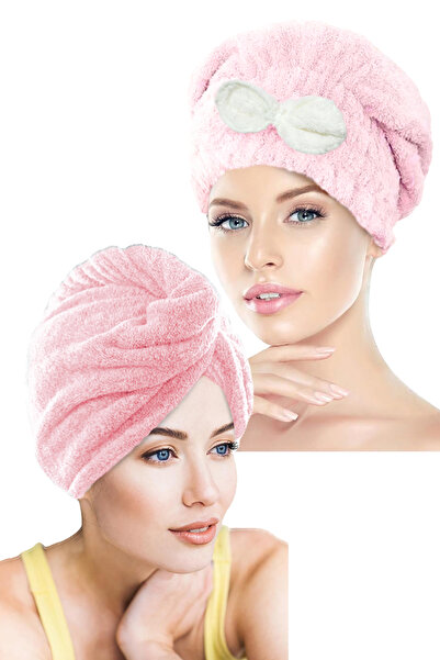 CHIZGY Двохкомпонентний набір рушників для волосся з гумкою та бантиком і мікрофібровим рушником для волосся з 2 кнопками