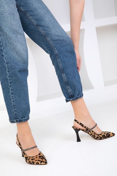 SOHO Leopard Klassische Damenschuhe mit Absatz 16965