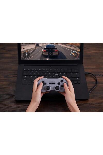 8Bitdo Sn30 Pro USB Kablolu Oyun Kolu Gamepad For Switch, Windows & Raspberry Pi (Gri Edition)