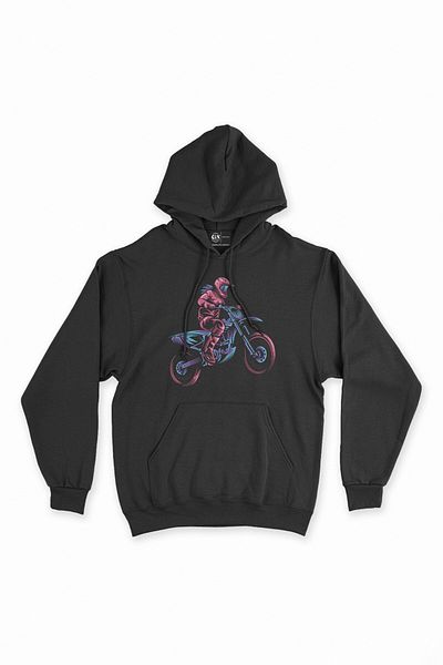 Cix Φούτερ με κουκούλα Biker σε μαύρο χρώμα
