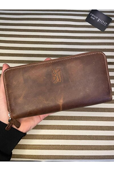 SANAT LEATHER SL-2155 fermoar dublu piele naturala UNISEX portofel cu 16 comp...