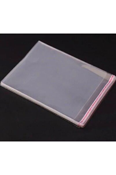 ELİF AMBALAJ Jelatin Bantlı Yapışkanlı Naylon Poşet 50 Adet 13x25 (13x20+5)