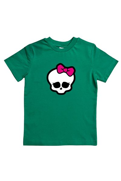 MONSTER HIGH εμπριμέ βαμβακερό χτενισμένο βαμβακερό ύφασμα καλοκαιρινό παιδικό μπλουζάκι