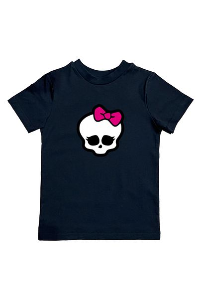 MONSTER HIGH εμπριμέ βαμβακερό χτενισμένο βαμβακερό ύφασμα καλοκαιρινό παιδικό μπλουζάκι