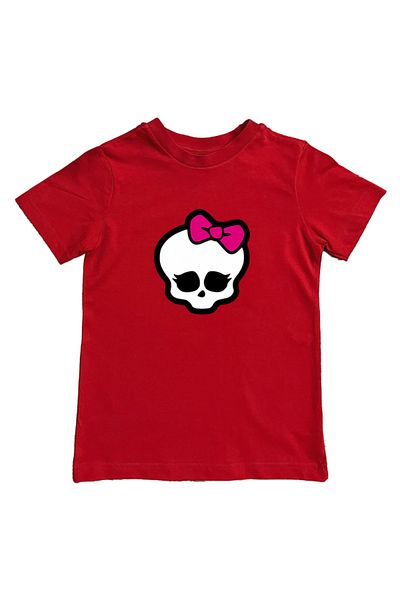 MONSTER HIGH printed cotton combed cotton fabric summer children's T-shirt