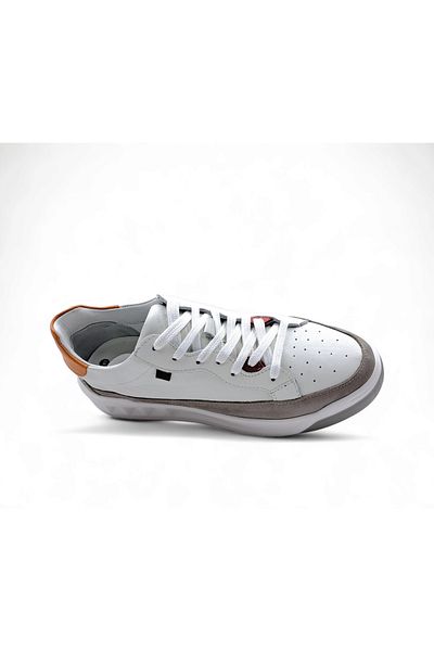 MARCOMEN Markomen Γνήσιο Δερμάτινο Ανδρικά Παπούτσια Sneaker Cream