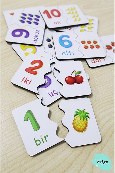 kutuTR Notpa Intelligence Card 'I'm Learning the Numbers Set' 20 pieces (10 pieces double)