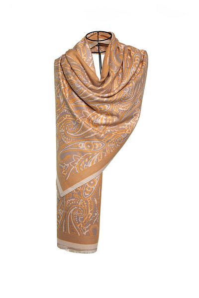 MAWLANA CASHMERE & SILK MODAL CASHMERE JACQUARD SHAL (WITH BAZLI)
