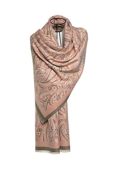 MAWLANA CASHMERE & SILK MODAL CASHMERE JACQUARD SHAL (WITH BAZLI)