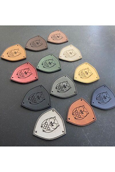 isimetiketim BERE DERİ ETİKET 3,5*4 CM 10 adet