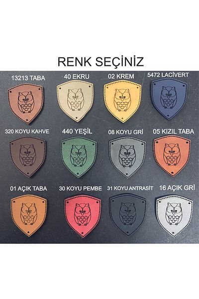 isimetiketim BERET LEATHER LABEL 3.5*4 CM