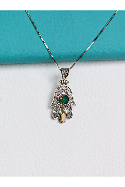 Mutlu Gümüş Telkari Fatma Ana Eli Kolye