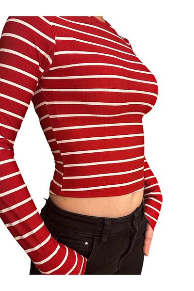 Bukiro Crew Neck Basic Long Sleeve body-hugging fitted body soft fabric soft touch blouse