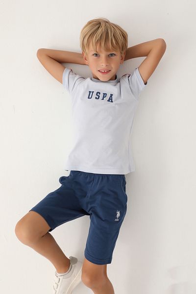 U.S. Polo Assn. BAZA. Polo Assn. Set pentru băieți - Set de jos și de sus cu detalii USPA