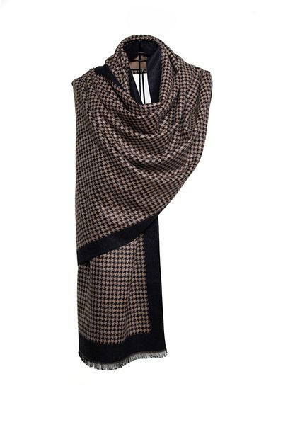MAWLANA CASHMERE & SILK MODAL CASHMERE JACQUARD SHAL