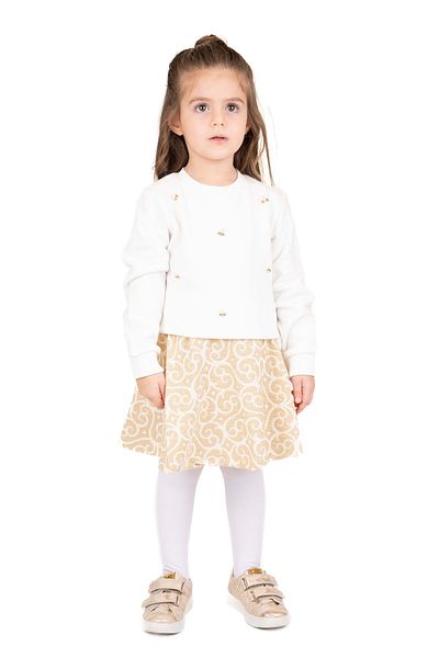 best kids Girl's Ecru-gold Skirt