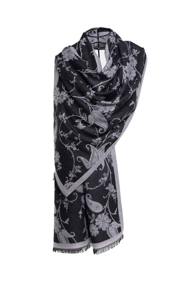 MAWLANA CASHMERE & SILK ŞAL JACQUARD MODAL CAȘMIR (FLOARE)