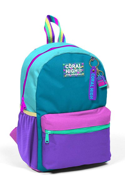 Coral High Pink Pastel Tiny Nest Backpack - Two Compartments 23559