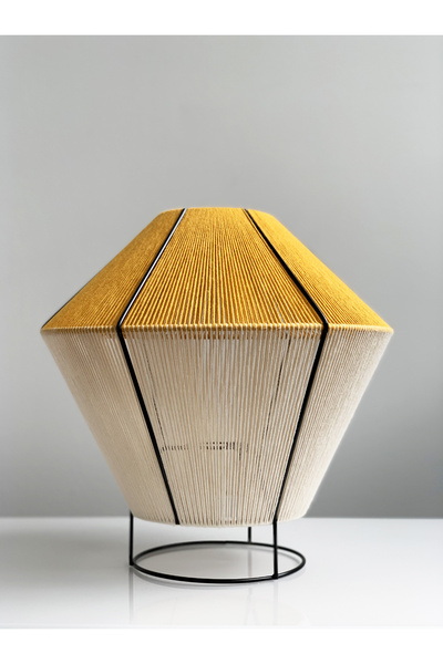 Rop Design ROPLAMP El Yapımı Siyah Metal İskeletli Abajur