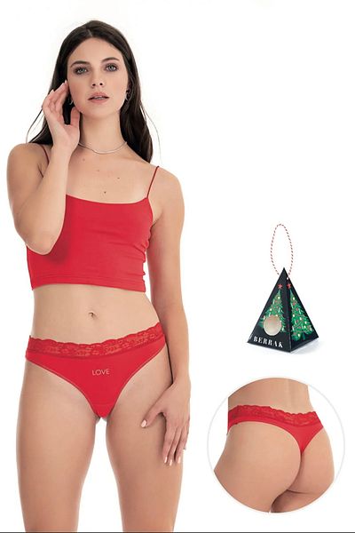 Berrak Women's Lace Detailed String Panties