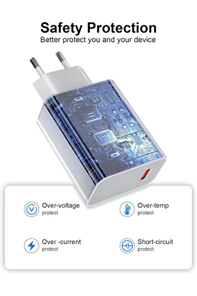 pukotech 33W Turbo Şarj Cihazı Aleti 3A Kablo/Adaptör Seti Type C USB Xiaomi Redmi Uyumlu Duvar Tipi