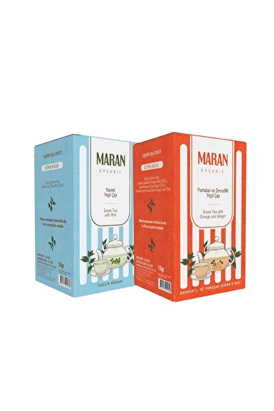 MARAN شاي أخضر بالبرتقال والنعناع 2 عبوة 300 جرام