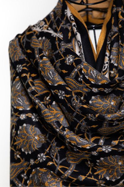 MAWLANA CASHMERE & SILK ŞAL JACQUARD MODAL CAȘMIR (TULIP)