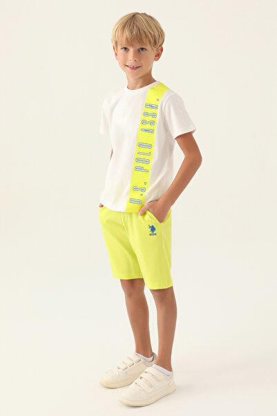 U.S. Polo Assn. Boy's Neon Style Lower Upper Bermuda Set
