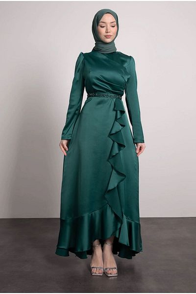 moda zeynaa Beaded belt evening dresses