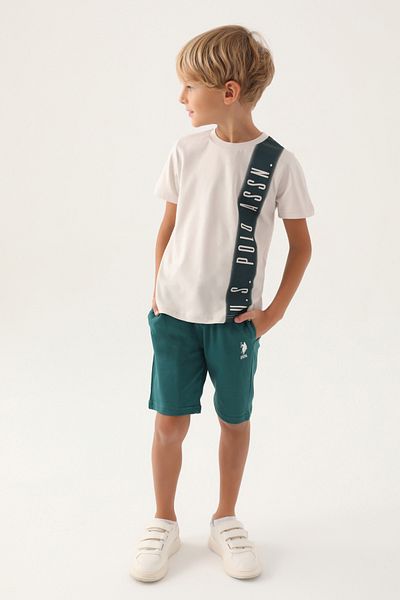 U.S. Polo Assn. Boy's Neon Style Lower Upper Bermuda Set