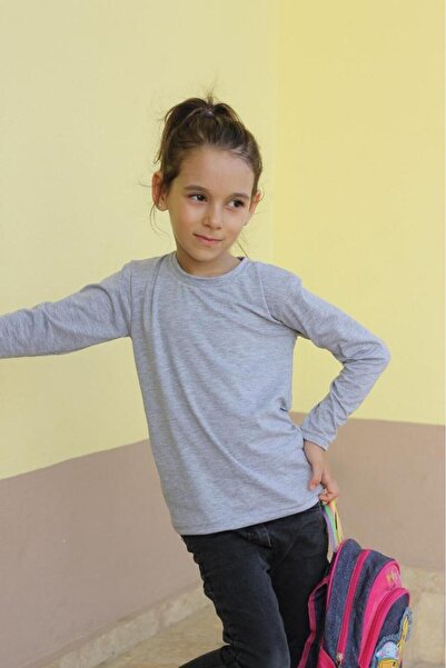 Çiggo Kids Unisex Crew Neck Basic μακρυμάνικο παιδικό μπλουζάκι (4-13) Ηλικίες