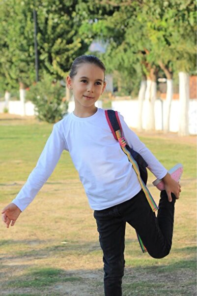 Çiggo Kids Unisex Crew Neck Basic μακρυμάνικο παιδικό μπλουζάκι (4-13) Ηλικίες