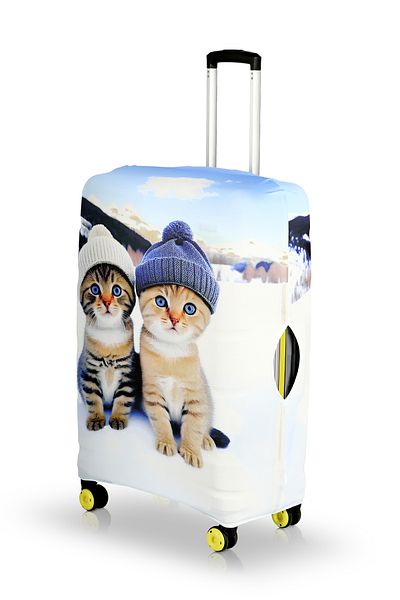 hızlıvaliz Husă pentru valiză Protector pentru valiză SET DE 3 (Doi pisici)