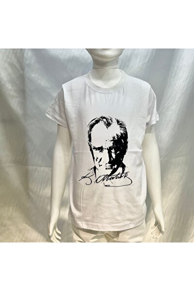 Çocuk Unisex Atatürk Baskılı T-shirt 23 Nisan