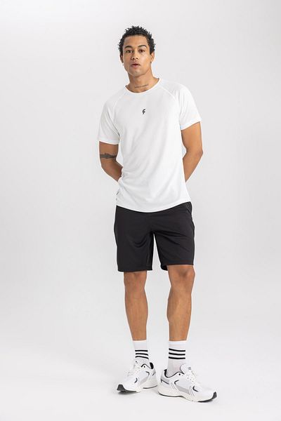 DeFacto DeFactoFit schmal geschnittenes, bedrucktes Sportler-T-Shirt mit Rundhalsausschnitt