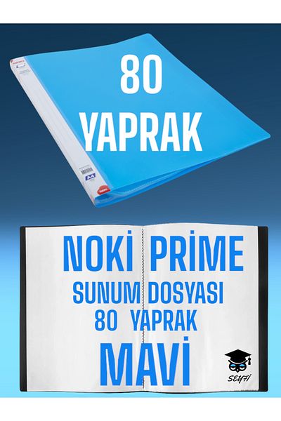 SEYFİKİRTASİYE 80 SHEETS BLUE A4 PRESENTATION FILE NOKY PRIME HIGH QUALITY BAG THICKNESS DOMESTIC PRODUCTION
