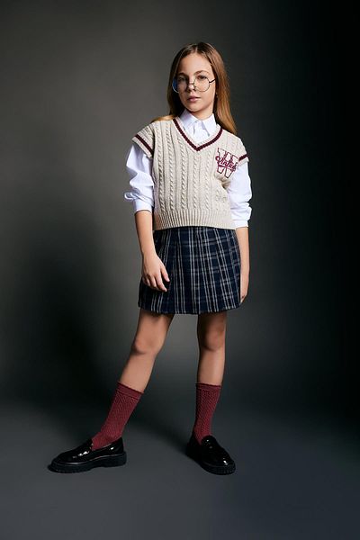 DeFacto Girl's Checkered Pleated College Skirt A9360a823wn