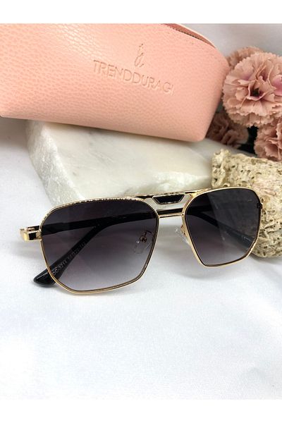 Di Caprio Kent Retro Gray Purple Women's Sunglasses